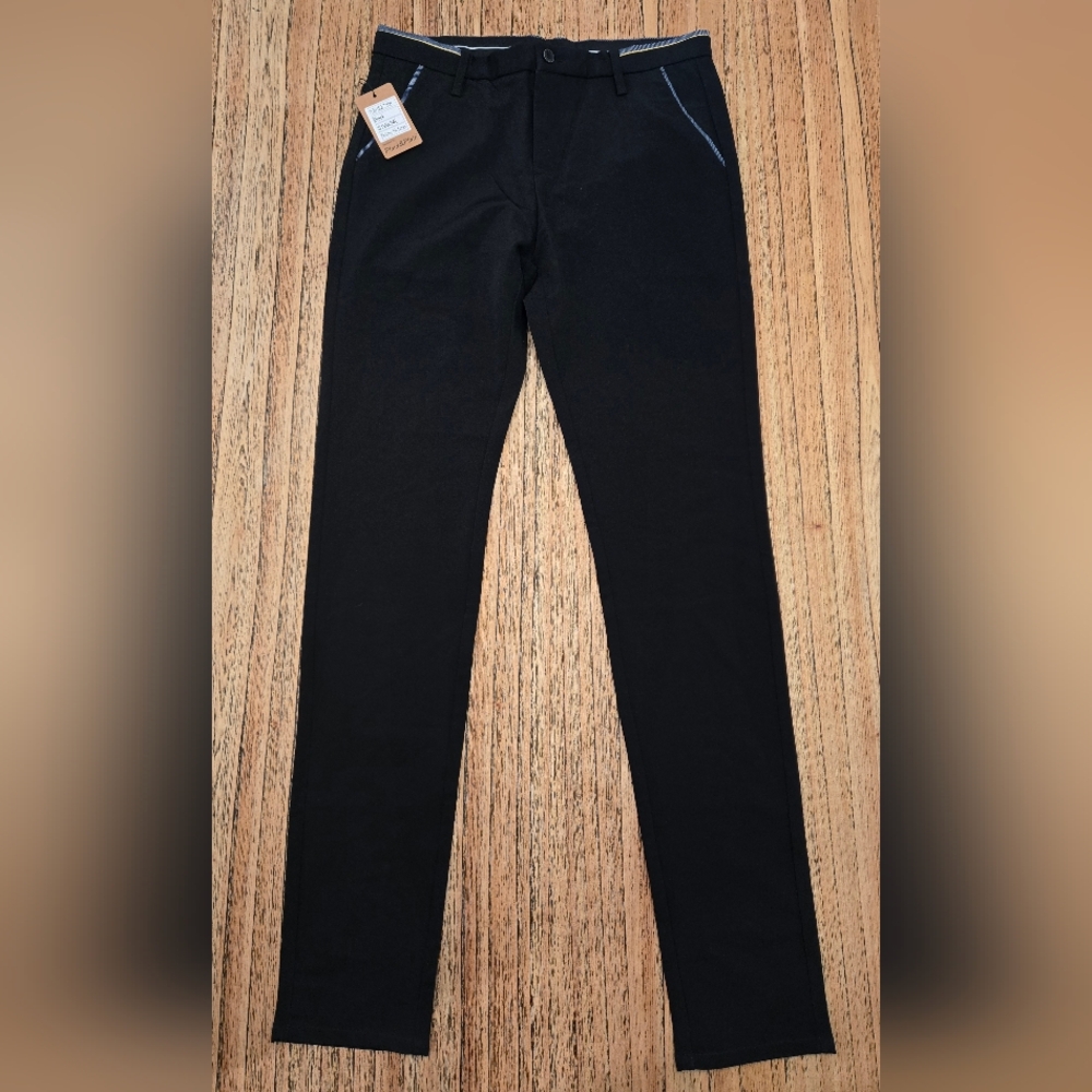 Plaid & Plain Slacks Men's Size 31W‎ x 34L Navy Blue Pilot Pants 7108 Preppy NWT